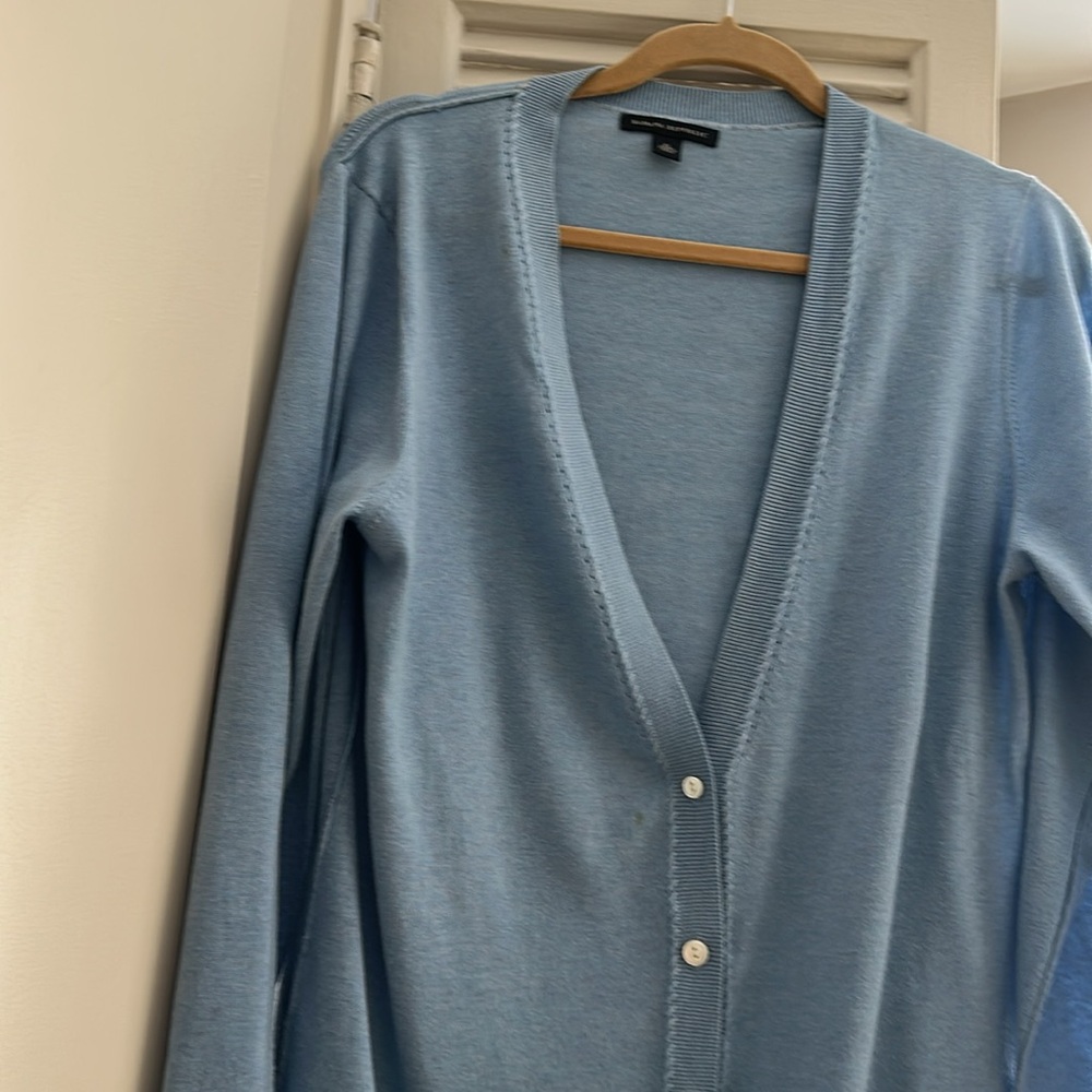 Banana Republic Light Blue Women's Cardigan - Picture 2 of 7